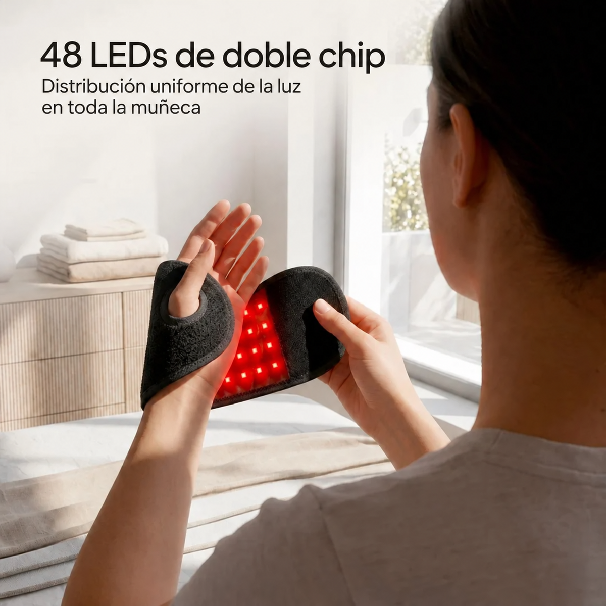 Muñequera de terapia de luz roja Solved